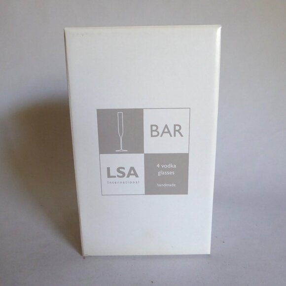 VINTAGE BAR LSA POLAND VODKA FLUTE 25ml HANDMADE GLASS SET (NEW IN BOX) - Picture 9 of 11